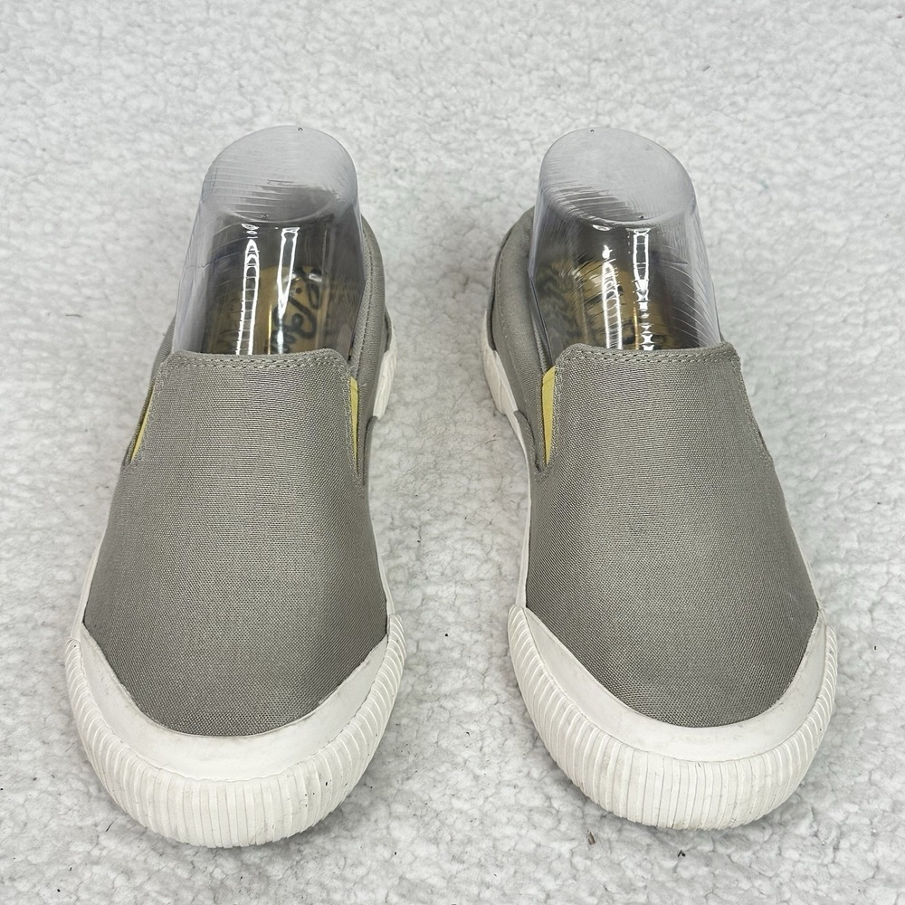 L.L.Bean ECO Woods Canvas Slip-On Shoes Gray Yellow Womens Size 6 Comfort Casual - Picture 2 of 9